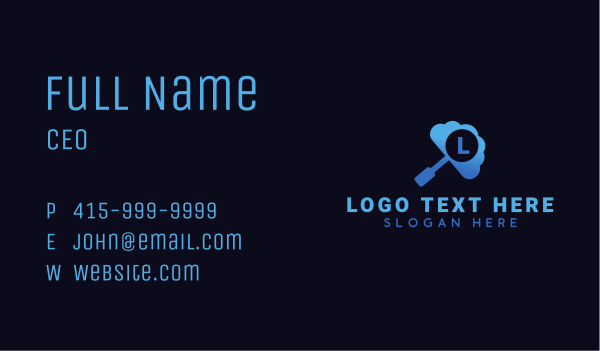 Cloud Search Lettermark Business Card Design Image Preview