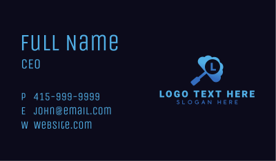 Cloud Search Lettermark Business Card Image Preview