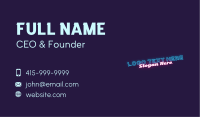 Generic Neon Light Wordmark Business Card Image Preview