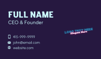 Generic Neon Light Wordmark Business Card Design