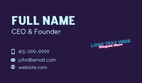 Generic Neon Light Wordmark Business Card Image Preview