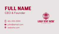 Occult Pentagram Skull Business Card Preview