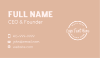 Feminine Stylish Emblem Wordmark Business Card Design
