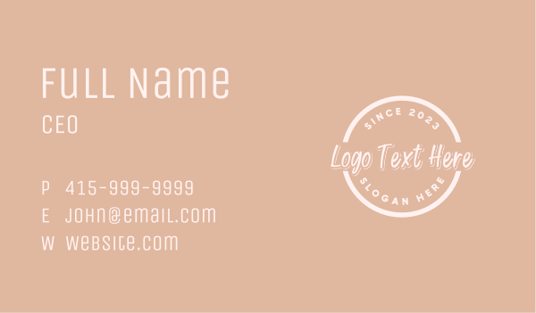 Feminine Stylish Emblem Wordmark Business Card Design Image Preview