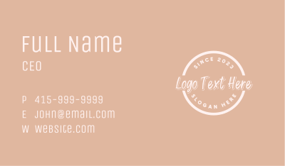 Feminine Stylish Emblem Wordmark Business Card Image Preview