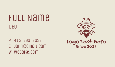 Fedora Hat Gentleman  Business Card Image Preview