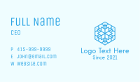 Blue Outline Snowflake  Business Card Image Preview