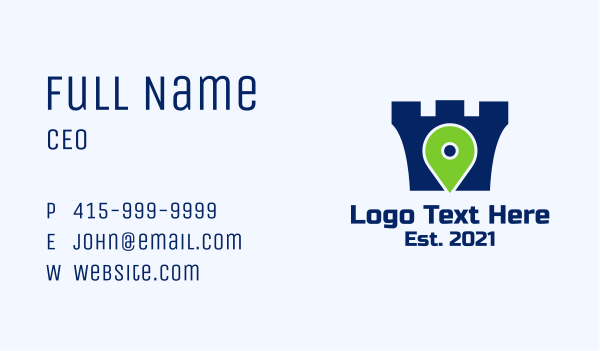 Pin Location Tower Business Card Design Image Preview