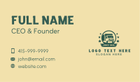 Green Delivery Truck  Business Card Image Preview