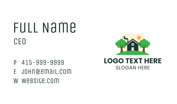 Cute Cozy House Business Card Design Image Preview