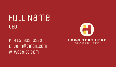 Modern Letter H Business Card Image Preview