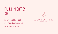 Minimalist Cursive Letter K Business Card Image Preview