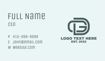 Corporate Consulting Monogram Business Card Image Preview