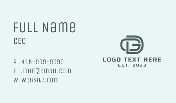 Corporate Consulting Monogram Business Card Design Image Preview
