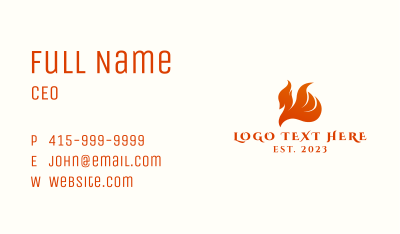 Gradient Flaming Phoenix  Business Card Image Preview