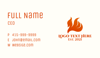 Gradient Flaming Phoenix  Business Card