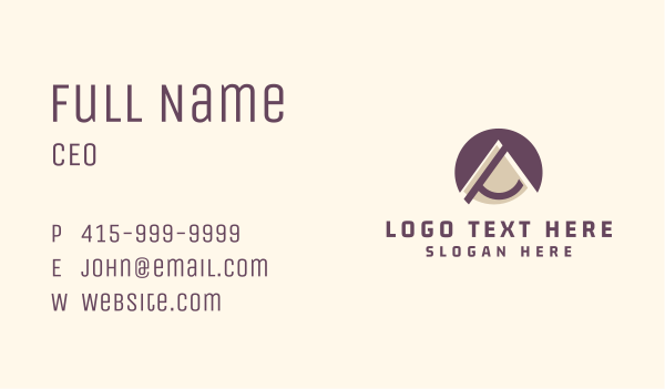 Mountain Peak Letter A Business Card Design Image Preview