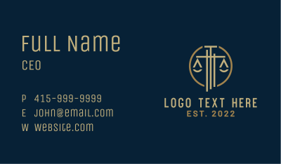 Law Firm Equilibrium Business Card