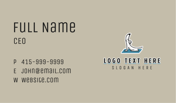 Yoga Dog Cartoon Business Card Design Image Preview