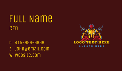 Spartan Warrior Gaming Business Card Image Preview