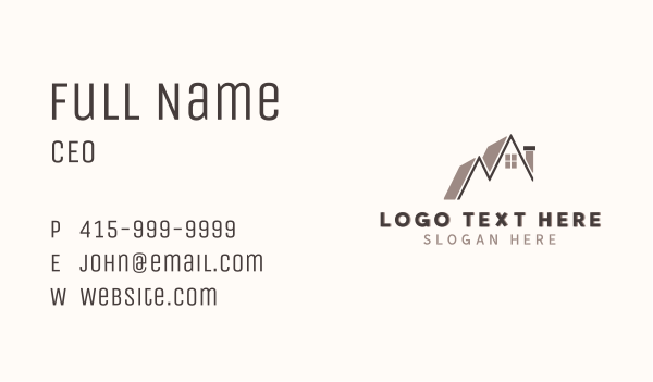 Roof Home Improvement Business Card Design Image Preview