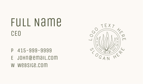 Natural Aloe Vera Business Card Design Image Preview