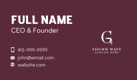 Brush Stroke Art Letter G Business Card Image Preview