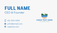 Tropical Mountain Beach Business Card Design