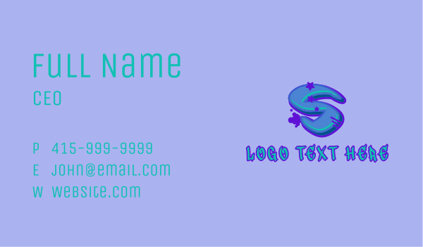 Graffiti Star Letter S Business Card Design Image Preview