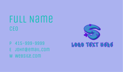 Graffiti Star Letter S Business Card Image Preview