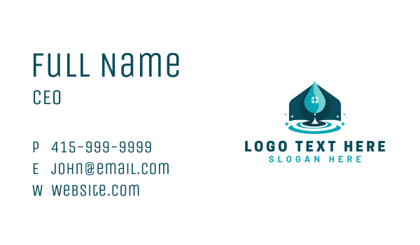 House Water Ripple Business Card Design Image Preview