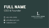 Professional Minimalist Wordmark Business Card Design
