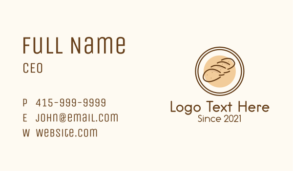 Bread Loaf Badge  Business Card Design Image Preview