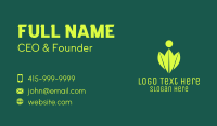 Green Leaves Organic Person Business Card Preview