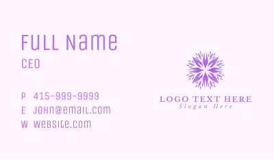 Purple Flower Spa Business Card Image Preview