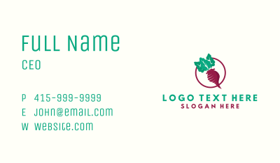Beet Vegetable Crops Business Card Image Preview