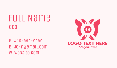 Organic Pig Farm Business Card Image Preview