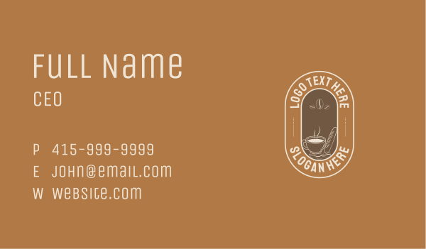 Hot Coffee Bean Business Card Design Image Preview