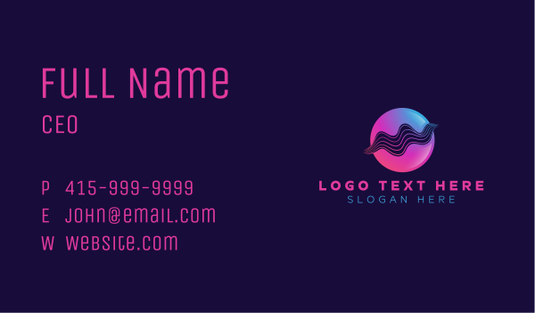 Sound Audio Wave Business Card Design Image Preview