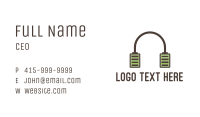 Battery Headphones Business Card Image Preview
