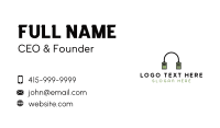 Battery Headphones Business Card Design