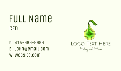 Geometric Pear Fruit  Business Card Image Preview