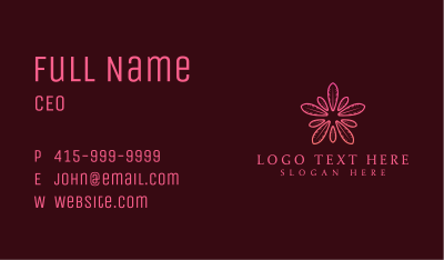 Pink Feather Wellness Business Card Image Preview