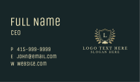 Crown Shield Wreath Business Card Image Preview