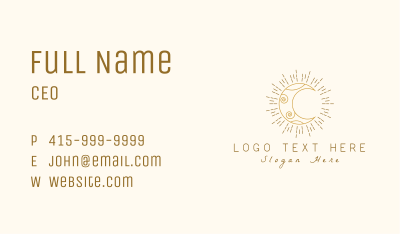 Gold Astral Moonlight Business Card