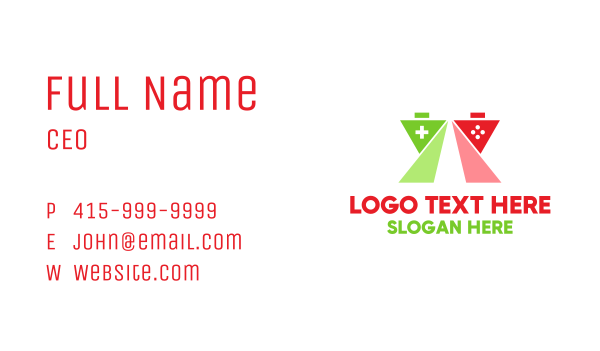 Colorful Polygon Gaming Business Card Design Image Preview