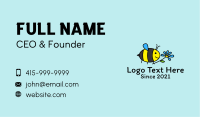 Cute Bee Flower Cartoon Business Card Image Preview