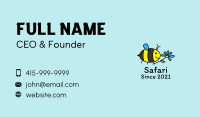 Cute Bee Flower Cartoon Business Card Image Preview