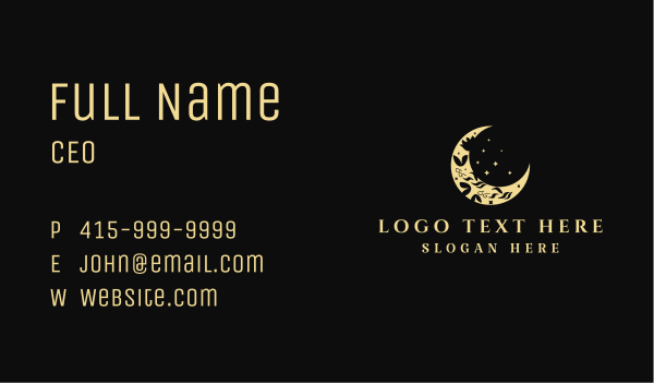 Cosmic Moon Astronomy Business Card Design Image Preview