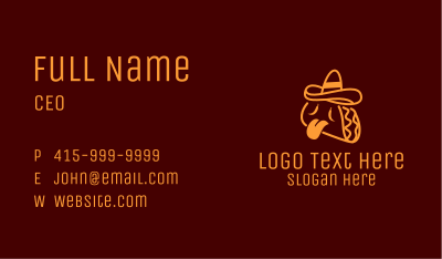 Orange Spicy Taco Business Card Image Preview